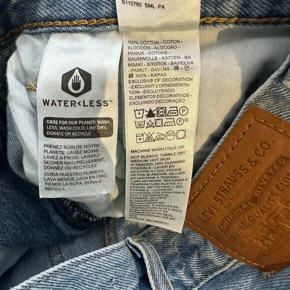 Levi's Ribcage Wide-Leg Premium Denim Jeans 25 - Picture 9 of 12